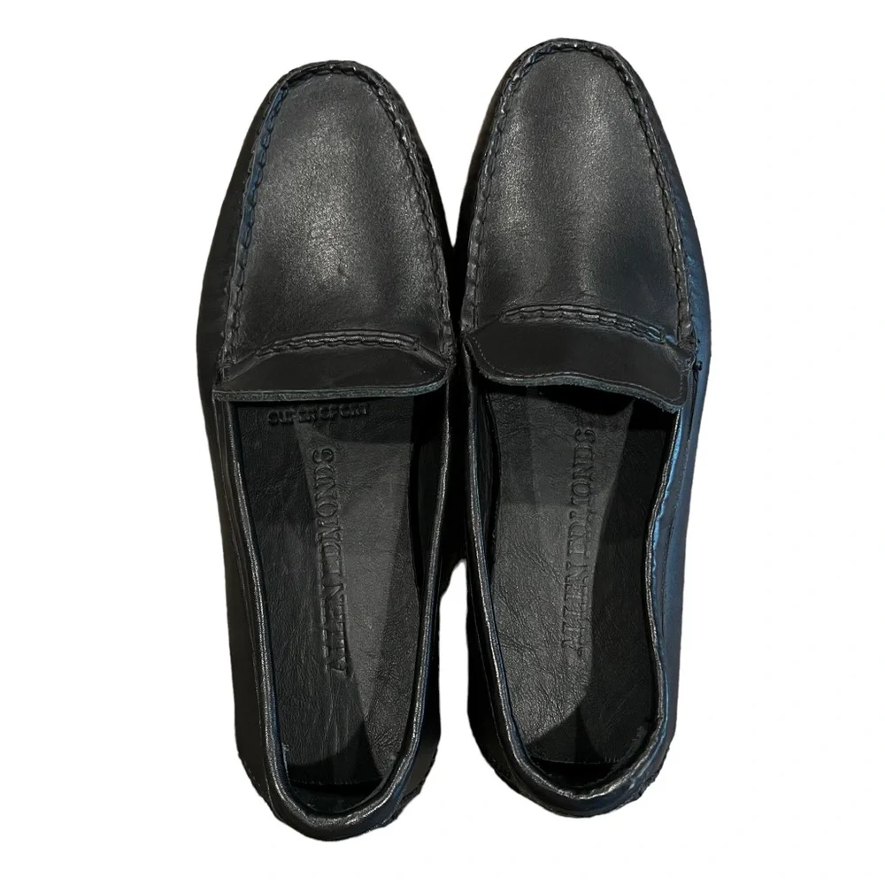 Allen Edmonds Super Sport Black Leather Slip-On Loafers Men's 7.5 NWOB Comfort